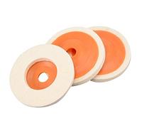 Set di 3 dischi lucidatura in feltro for smerigliatrice angolare in lana da 4" e 100 mm, mola for trapano