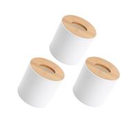Set di 3 dispenser di carta igienica in legno, copertura della scatola del tessuto di legno naturale, supporto rustico per bagno, facile accesso, ideale per gli amanti dello stile country