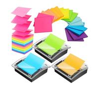 Set di 3 dispenser per note adesive in acrilico, include 8 colori, perfetto per l'organizzazione della scrivania e la pianificazione del dispenser di note adesive