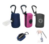 Set di 3 dispenser per sacchetti per escrementi canini in rete resistente | Dispenser portatile in tessuto riutilizzabile per cani di tutte le dimensioni, ideale per passeggiate e uscite all'aperto