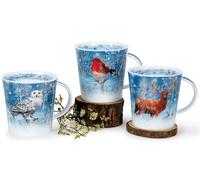 Set Di 3 DUNOON Tazze Cairngorm MOONLIGHT Animali Invernali 480ml Formano