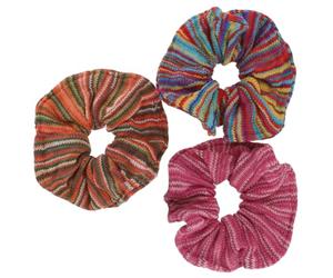 Set di 3 elastici per capelli Nepal in cotone biologico, ecologici | Elastico colorato in 100% cotone, unico, ideale per capelli, sostenibile, perfetto utilizzo dei residui di tessuto.