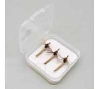 Set di 3 esche da pesca a mosca con piume per predatori d'acqua dolce come trote e salmoni (10#)