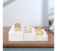 Set di 3 espositori da tavolo da dessert multiuso per mostre d'arte di