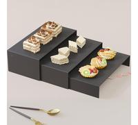 Set di 3 espositori da tavolo da dessert multiuso per mostre d'arte di