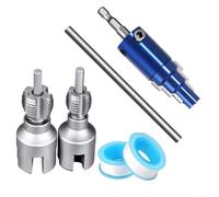 Set di 3 estrattori rotti con tagliafiletti interni/esterni per la riparazione e la filettatura di tubi, funziona su tubi da 1/2", 3/4", 1", compatibile con trapani standard