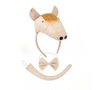 Set di 3 fasce a forma di cavallo con filetto e coda e bow Tie,Funny Filled Horse Headband and Tail Bow Tie