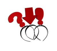 Set di 3 fasce Arrow, Question Mark Shaped Headband, for Halloween and Carnival Perfect Costume accessori per feste (rosso)