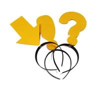 Set di 3 fasce Arrow, Question Mark Shaped Headband, for Halloween and Carnival Perfect Costume accessori per feste (giallo)