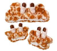 Set di 3 fasce e braccialetti per spa, graziose fasce per capelli e polsini con giraffa per lavare il viso, il trucco, la cura della pelle, perfetti per donne ragazze