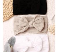 Set di 3 fasce elastiche per capelli da neonato con decorazioni a farfalla di colore caramella, adatte per San Valentino Tagli UnicaPoliammide