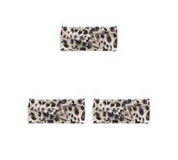 Set di 3 fasce per capelli all'uncinetto con motivo floreale, per sport, tie-dye, antiscivolo, accessori per lo styling dei capelli, per lo sport, yoga, stampa leopardata 1