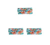 Set di 3 fasce per capelli all'uncinetto con stampa floreale leopardata fascia sportiva tie-dye accessori per lo styling dei capelli per lo yoga sportivo stampa floreale 1