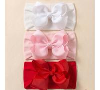 Set di 3 fasce per capelli in nylon per neonati, colori caramella estivi, carine, morbide ed elastiche con fiocco, accessori per capelli da principessa per neonati, adatti per uso quotidiano Tagli Uni