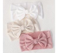 Set di 3 fasce per capelli minimaliste e alla moda in nylon morbido per bambini, non danneggiano i capelli, accessori per capelli per bambine e neonati Tagli UnicaColore unicoPoliestere