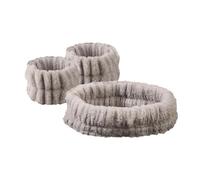 Set di 3 fasce per il lavaggio del viso in flanella, 12 colori, antiscivolo, assorbenti, unisex, per trucco viso, spa, yoga, supporto da polso (grigio)