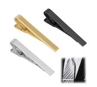 Set di 3 fermacravatta da uomo, clip oro, fermacravatta argento, fermacravatta, fermacravatta da uomo, colore nero, Universalgröße, rame, Nulla