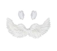 Set di 3 fermagli per capelli con ali d'angelo bianche e piume di cigno, per ragazze e adulti, accessori per Halloween, Natale, Capodanno, cosplay e compleanno