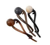 Set di 3 fermagli per capelli vintage con perle, con impugnatura antiscivolo, per coda di cavallo e chignon, accessori per capelli da donna
