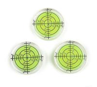 Set di 3 flaconi rotondi per livella a bolla, 32 mm, per un allineamento accurato, indicatore verde trasparente per mobili e attrezzi, set da 3 pezzi, 32 x 7 mm