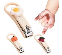 Set di 3 forbici per unghie per neonati, set di forbici per unghie in acciaio inossidabile, adatto per neonati, lattanti e bambini, forbici per unghie per neonati (beige).