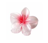Set di 3 forcine per capelli eleganti e alla moda, per capelli grandi, 8 cm, con fiori di plumeria, 13 cm, quadrati, opachi, accessori per capelli da donna (rosso)