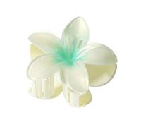 Set di 3 forcine per capelli eleganti e alla moda, per capelli grandi, 8 cm, con fiori di plumeria, 13 cm, quadrati, opachi, accessori per capelli da donna (blu ciano)
