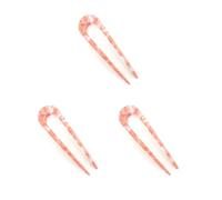 Set di 3 forcine per capelli multicolore, semplicità, accessori per capelli, abbigliamento quotidiano, gioielli retrò, copricapo a forma di U, per adulti e adolescenti, colore rosso anguria
