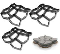 SET di 3 Forme da giardino per lastricato e vialetti in cemento 43x43 h. 4 cm