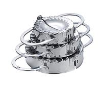 Set di 3 Formine FantasyDay per Ravioli, Rotelle Pasticceria per Panzerotti, Crostata, Biscotti, Pierogi, Pasta - Tagliapasta Forme per Dumpling Maker Teglia Ravioli Utensili in Acciaio Inox