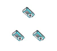 Set di 3 fotocamere digitali 1080p doppio schermo 24 MP foto 16X anti-shake 2,7 pollici grande ad alta definizione con borsa per il trasporto subacquea UK/blu
