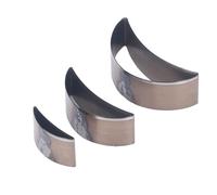 Set di 3 fustelle da taglio in acciaio legato a forma di luna curva, punzonatura precisa per tessuto, argilla e pelle, strumenti artigianali durevoli, include scatola portaoggetti