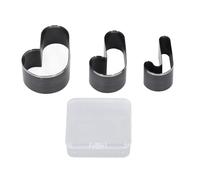 Set di 3 fustelle per fustelle per pelle, fustelle per fustellatura a forma di canna, in acciaio legato, per artigianato in pelle, 72 mm, 53 mm, 45 mm.