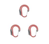 Set di 3 ganci a moschettone resistenti per zaino da arrampicata rosso, 6 x 7,8 cm