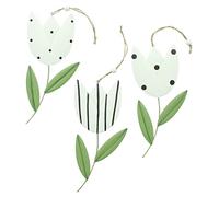 Set di 3 ganci decorativi a forma di tulipano, altezza 19 cm