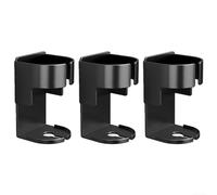 Set di 3 ganci organizer da bagno per spazzolino elettrico, montaggio a parete, per una conservazione efficiente e decluttering sul piano di lavoro (nero)