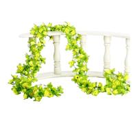 Set di 3 ghirlande di rose artificiali (lunghezza 230 cm, 126 fiori), ghirlanda di fiori artificiali per interni ed esterni, perfetta per matrimoni, feste, giardino, balcone, decorazione da parete