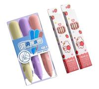 Set di 3 gomme da cancellare con 20 matite extra large testurizzate per cancellare con precisione scuola ufficio forniture essenziali grande foro design matite gomma