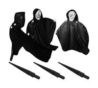 Set di 3 Hauntingly Halloween Tema Anteriore Portico Decorazione Incandescente Spettro Figure Con Luci Festives Yard Ornamento Facile Montare Spettro