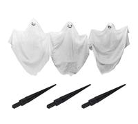 Set di 3 Hauntingly Halloween Tema Anteriore Portico Decorazione Incandescente Spettro Figure Con Luci Festives Yard Ornamento Facile Montare Spettro