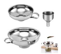 Set di 3 Imbuti in Acciaio Inossidabile (15/10,7/3,8 cm) - Imbuti per Cucina Ideali per Versare Liquidi, Polveri, Vino, Olio d’Olive, Legumi e Confettura