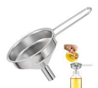 Set di 3 imbuti in acciaio inox, imbuto impilabile, in acciaio inox, per il trasferimento, imbuto da cucina, per il trasferimento di liquidi e polveri