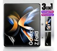 Set di 3 in 1 Pellicola protettiva in idrogel morbido compatibile con Samsung Galaxy Z Fold 7 6 5 4 3 2 Z Fold7 Fold6 Fold5 Fold4 Fold3 Fold2 [Pellicola interna in TPU + Pellicola esterna full-covered