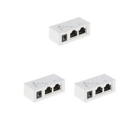 Set di 3 iniettori POE Splitter over Ethernet Adattatore IP Camera LAN Rete DC Bianco