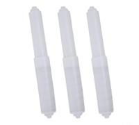 Set di 3 inserti di ricambio per rotolo di carta igienica caricato a molla, con lunghezza regolabile, per uso in bagno (bianco, 3 pezzi)