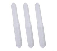 Set di 3 inserti di ricambio per rotolo di carta igienica con molla integrata per porta carta da bagno di lunghezza regolabile (bianco, 3 pezzi)