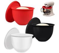 Set di 3 inserti per ciotole in silicone, inserto in silicone con coperchio, inserto in silicone per alimenti, per cucina, mixer in silicone, accessori per cottura e cottura