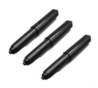 Set di 3 inserti porta rotolo di carta igienica con caricamento a molla regolabile per un'esperienza di installazione senza soluzione di continuità (nero, 3 pezzi)