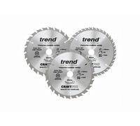 Set di 3 lame circolari 165x20 small silver