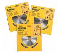 Set Di 3 Lame Circolari DeWalt TCT 180Mm X 30Mm X 12T, 20T E 30T